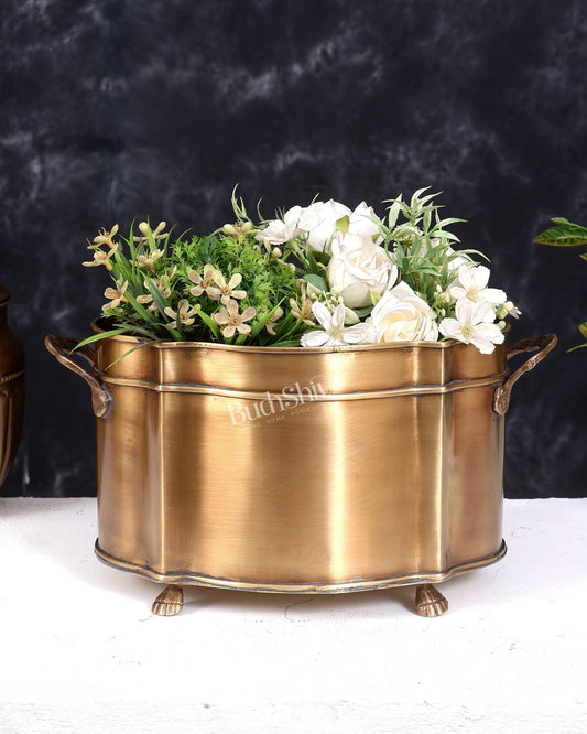 Brass Flower/Fruit Basket for Home Decor 13 inch wide - Budhshiv.com