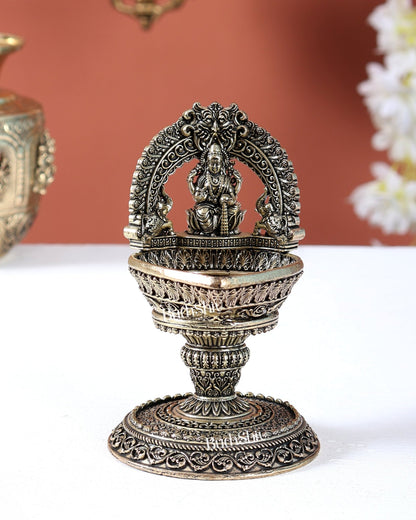 Brass Gajalakshmi Kamatchi Vilakku | Superfine Lakshmi Deepam for Puja 4.5" - Budhshiv.com
