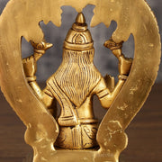 Brass Ganesha and Lakshmi Statues | 7 Inch - Budhshiv.com