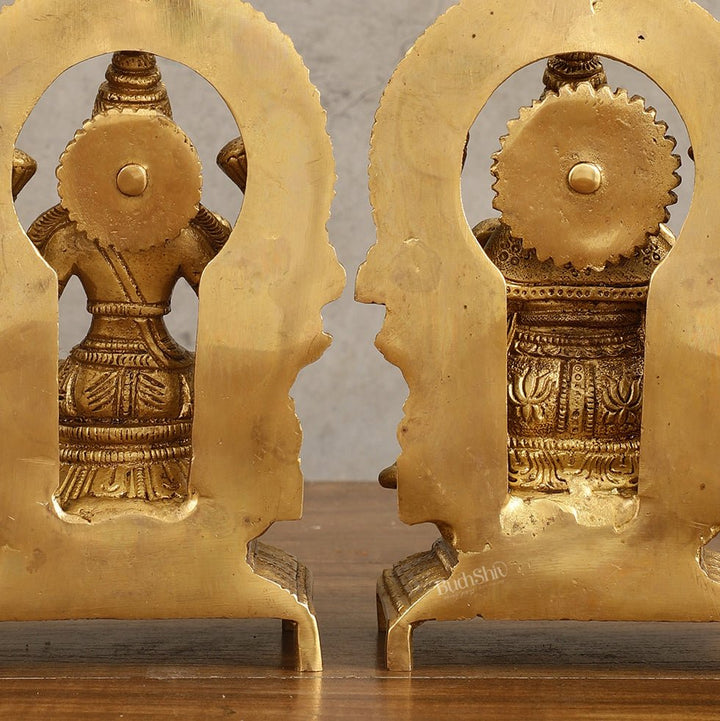 Brass Ganesha Lakshmi 7.5" - Budhshiv.com