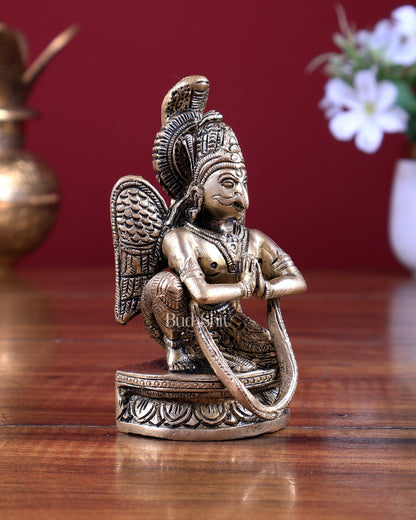 Brass Garuda Small Statue 4" - Budhshiv.com