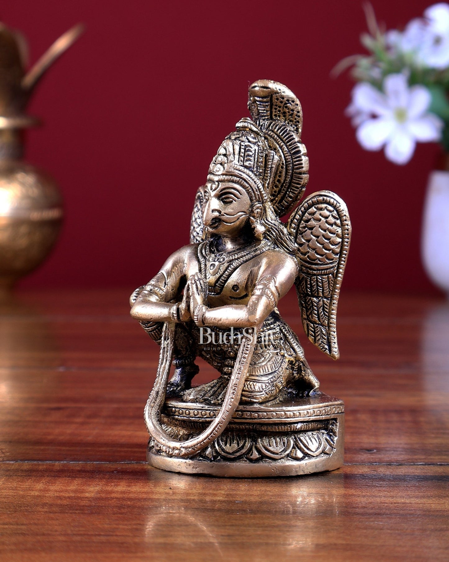 Brass Garuda Small Statue 4" - Budhshiv.com