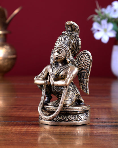 Brass Garuda Small Statue 4" - Budhshiv.com