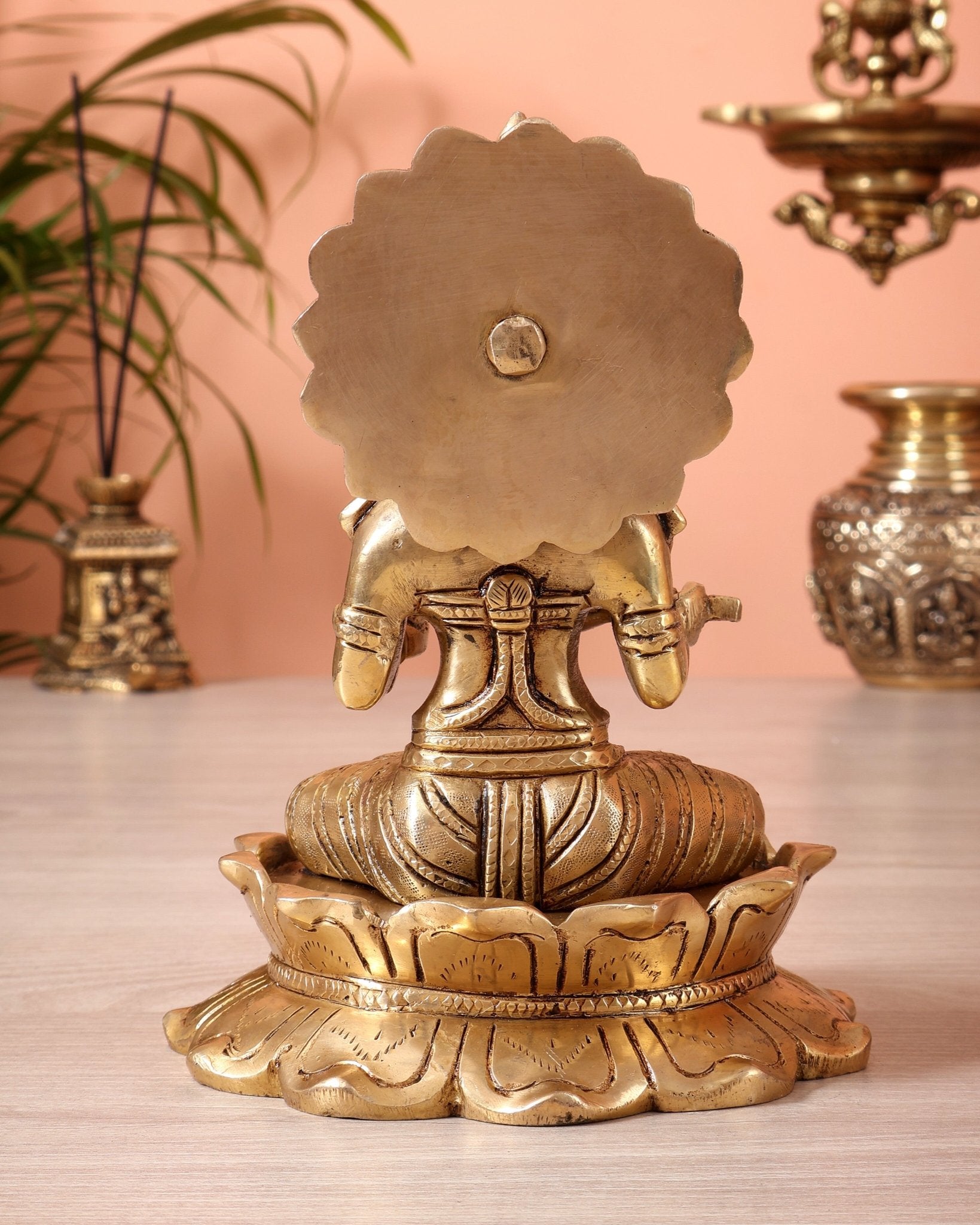Brass Goddess Annapurna Idol | 7 Inch Superfine Murti - Budhshiv.com