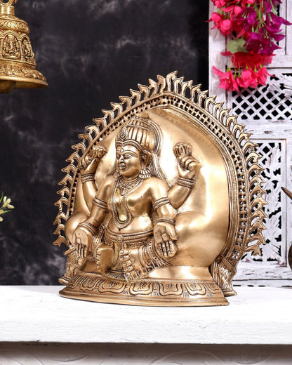 Brass Goddess Lakshmi Pindi Roopam 3D Wall Hanging 12 inch - Budhshiv.com