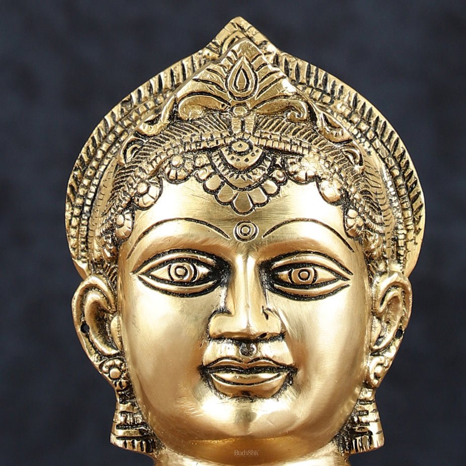 Brass Goddess Parvati Gauri Face Statue | Beautiful Features | 7 ...