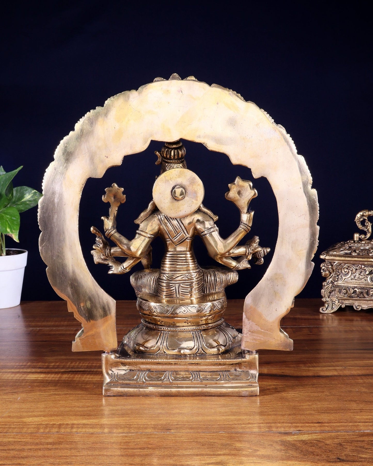 Brass Goddess Varahi Amman Statue with Prabhavali – Highly Detailed (13 Inches, 6 Kg) - Budhshiv.com