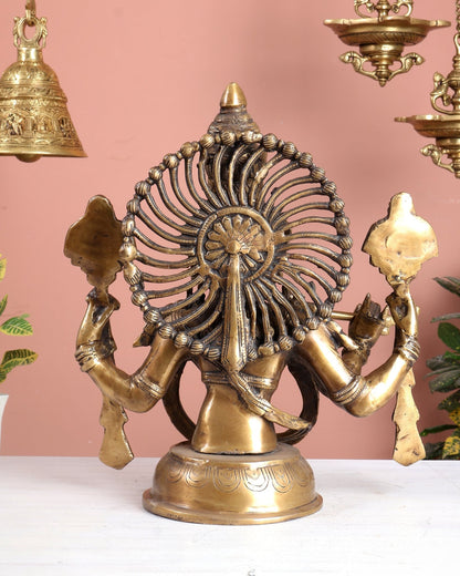 Brass Half Body Lord Krishna Bust butter finish - 13.5 - Budhshiv.com