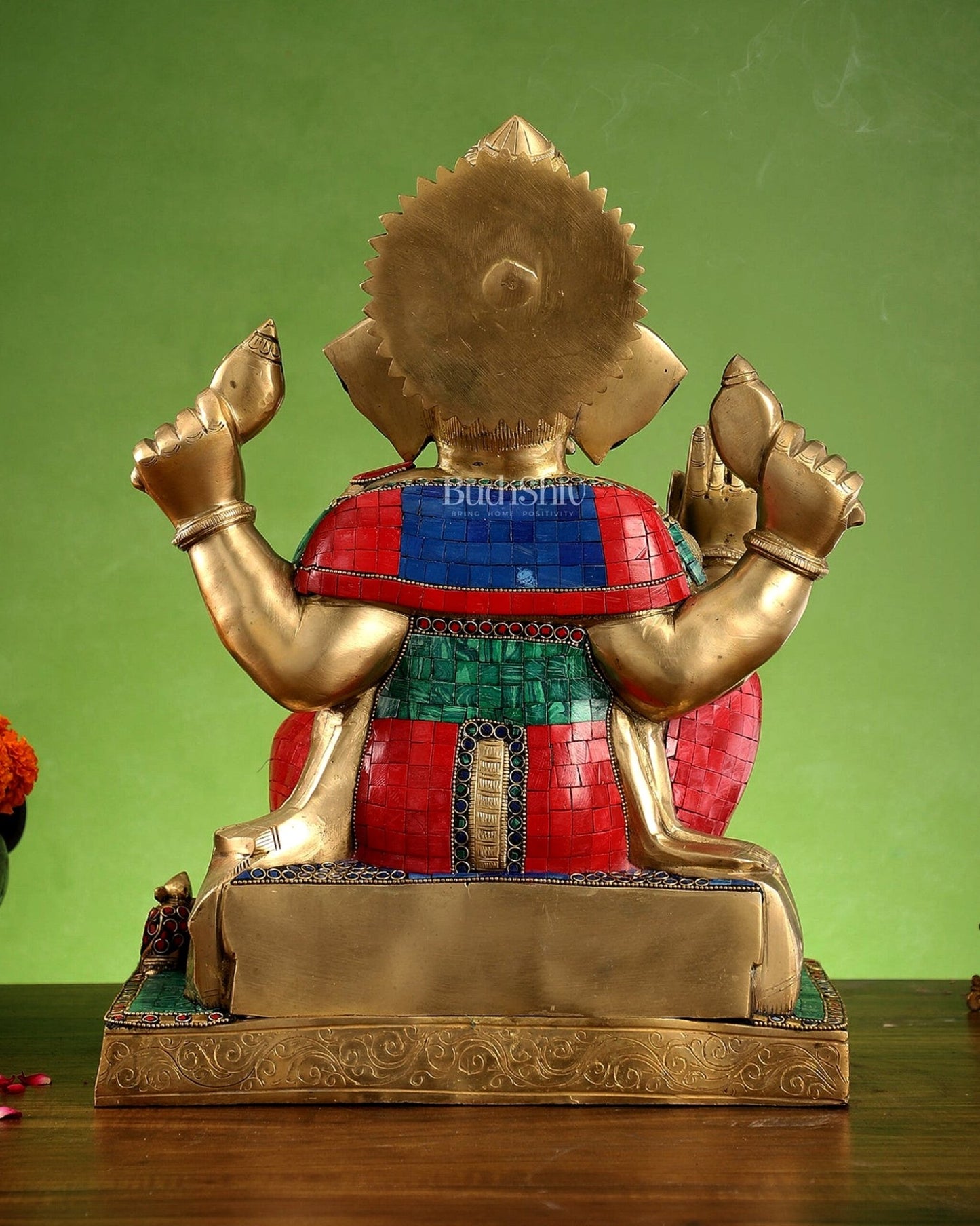 Brass Handcrafted Lord Ganesha Statue - 16 inch - Budhshiv.com