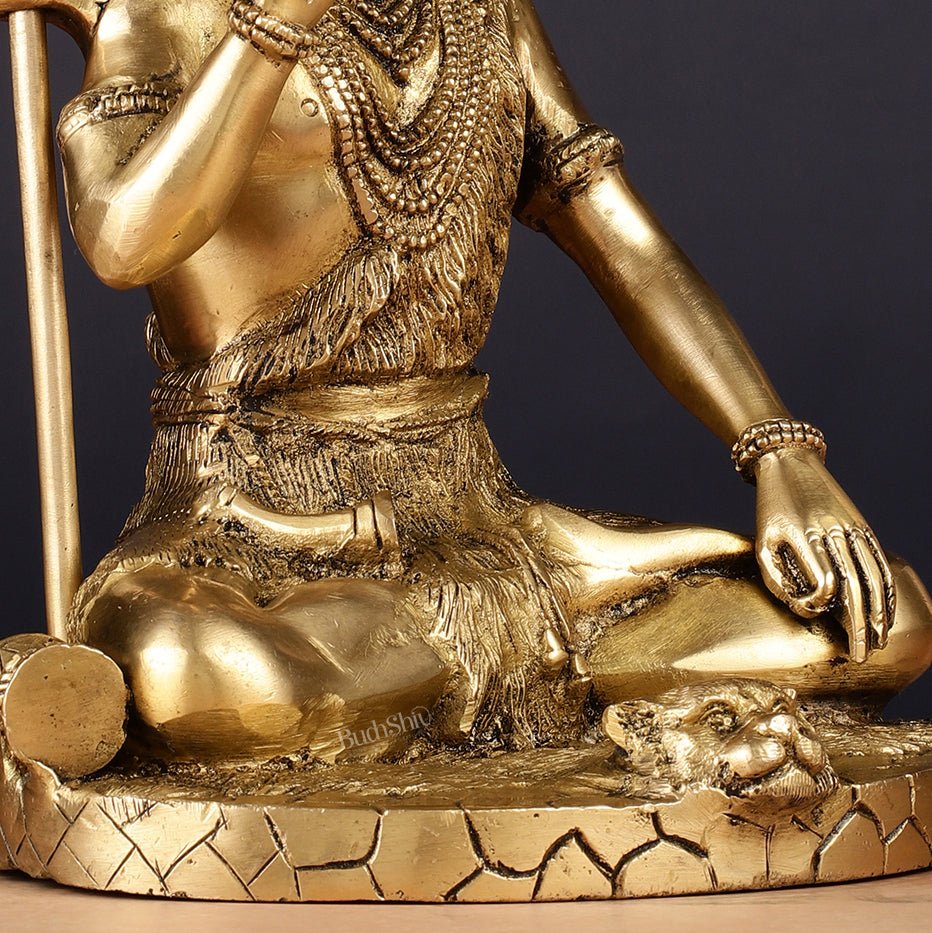 Brass Handcrafted Lord Shiva Statue | 10" - Budhshiv.com