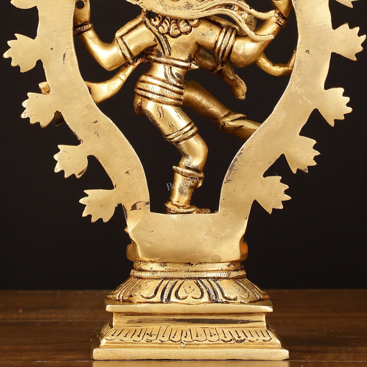 Brass Handcrafted Superfine Nataraja Statue - 10" Lord of Dance Sculpture - Budhshiv.com