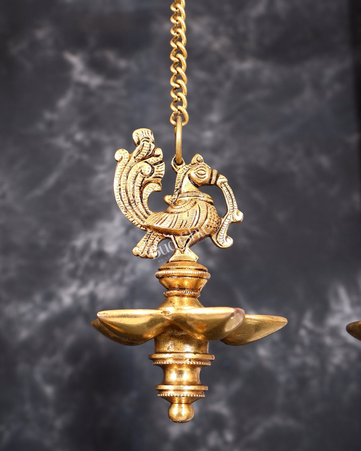 Brass Hanging Peacock Annam Pakshi Oil Lamp pair — Vilakku - Budhshiv.com