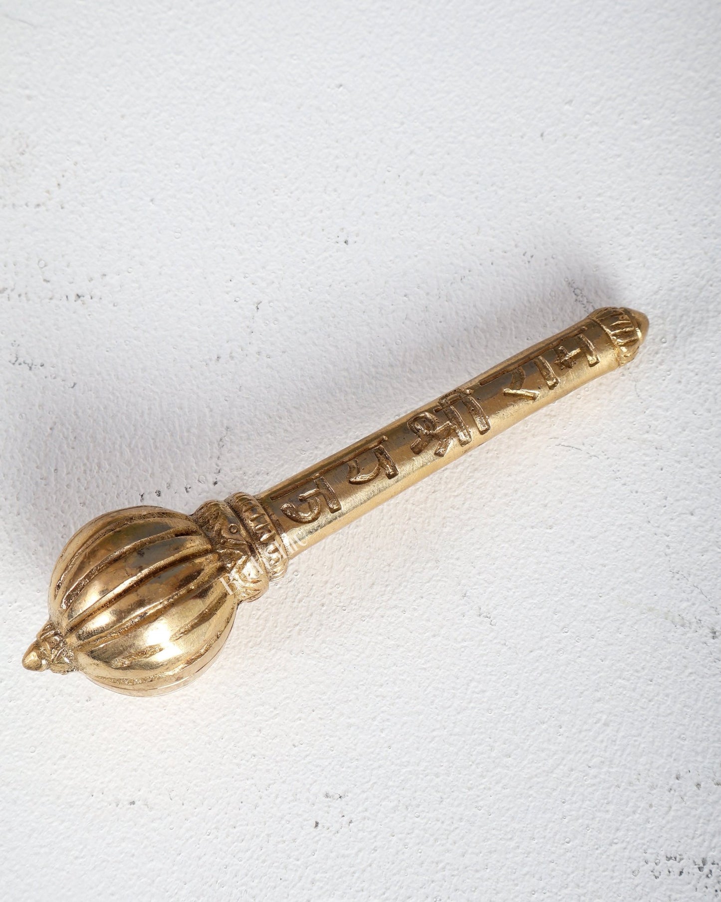 Brass Hanuman Gada – Miniature Sacred Mace of Lord Hanuman (4.5 Inches) - Budhshiv.com