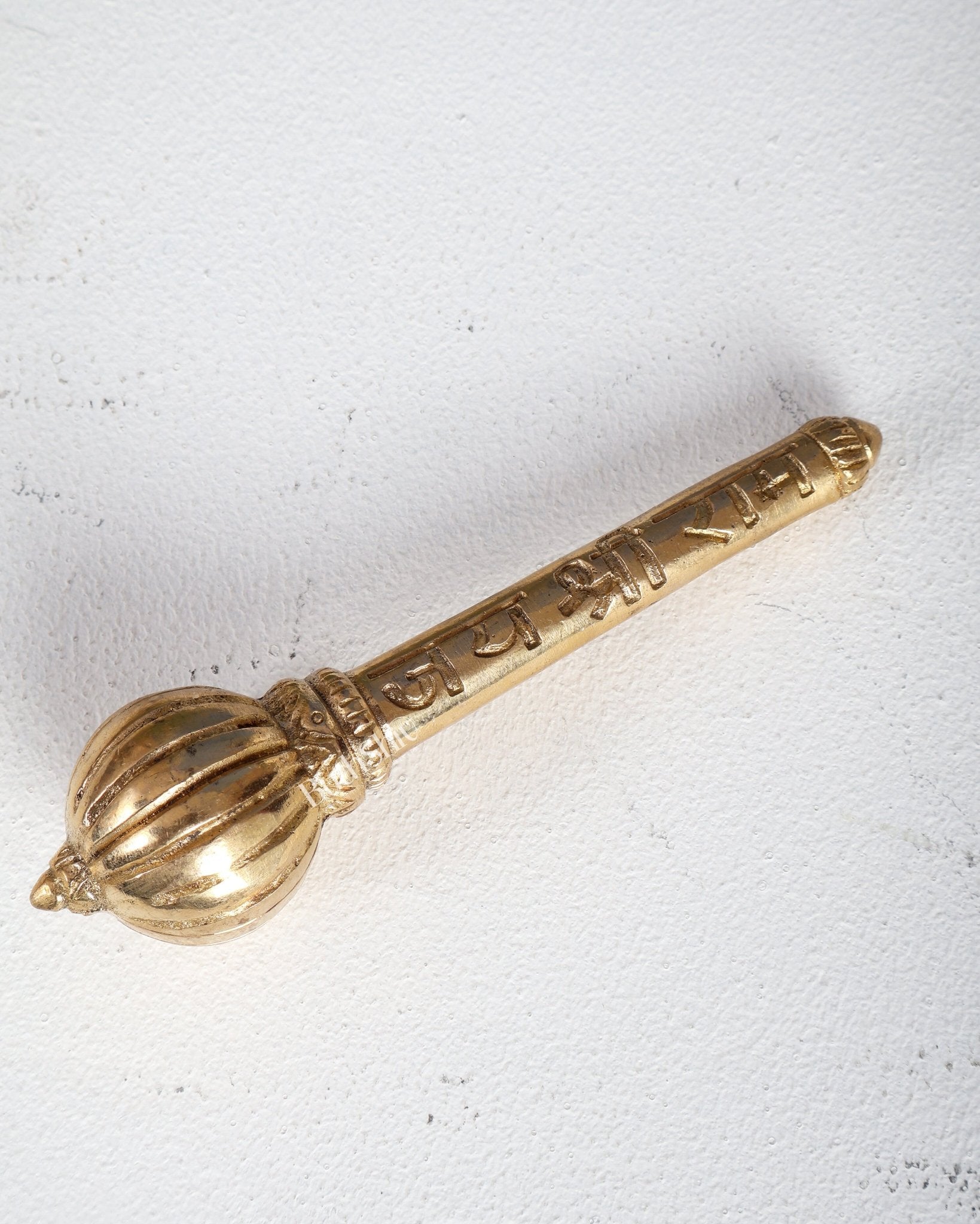 Brass Hanuman Gada – Miniature Sacred Mace of Lord Hanuman (4.5 Inches) - Budhshiv.com