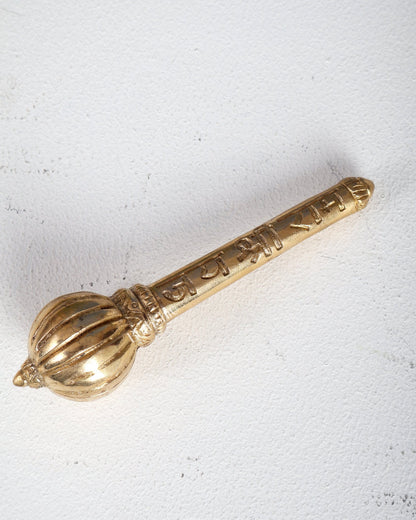 Brass Hanuman Gada – Miniature Sacred Mace of Lord Hanuman (4.5 Inches) - Budhshiv.com