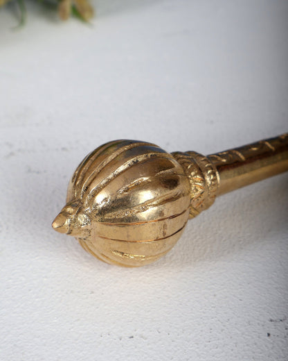 Brass Hanuman Gada – Miniature Sacred Mace of Lord Hanuman (4.5 Inches) - Budhshiv.com