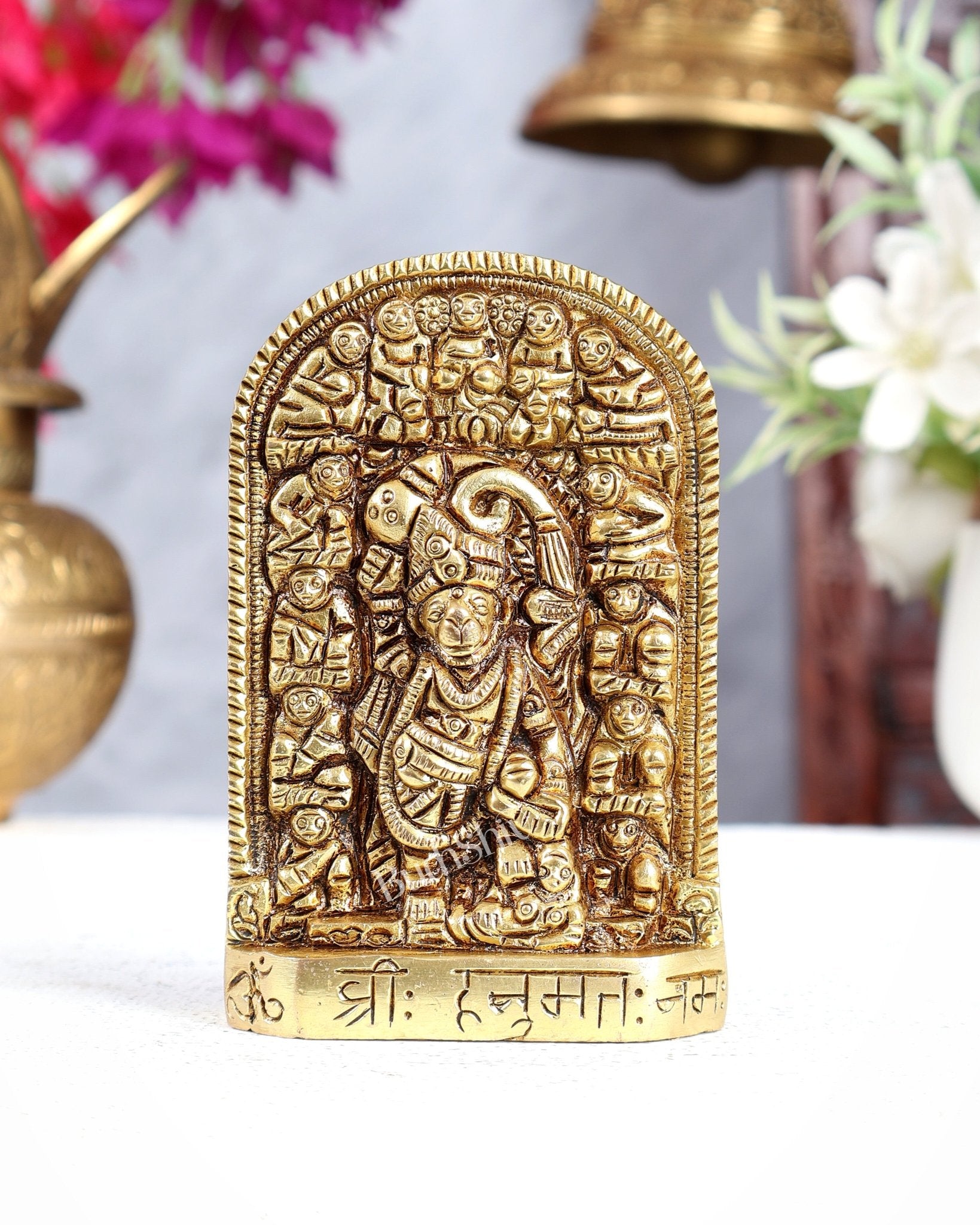Brass Hanuman Pindi Roop Kawach Murti 4 inch – Budhshiv.com