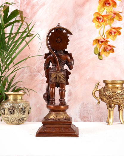 Brass Hanuman Ji Statue in Blessing Mudra – 12” - Budhshiv.com