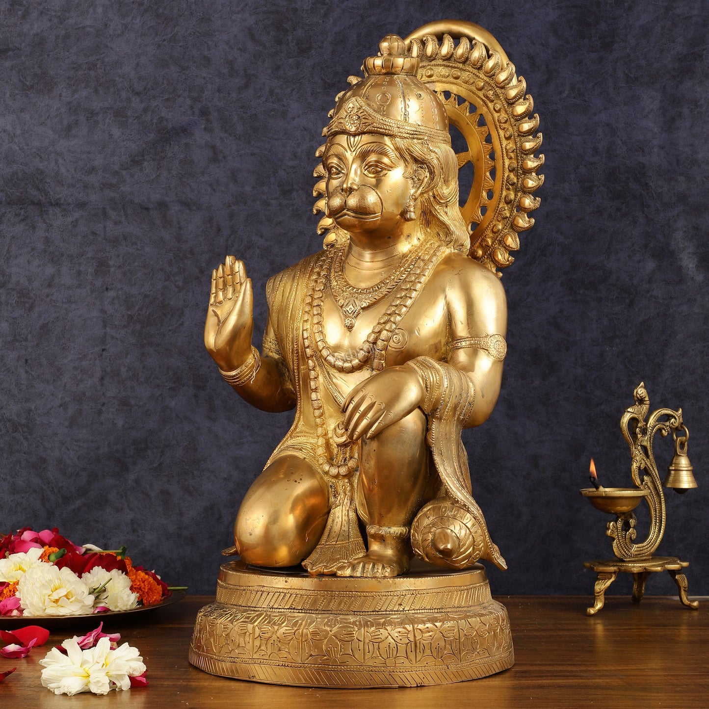Brass Hanuman Statue - 20 Inch - Budhshiv.com