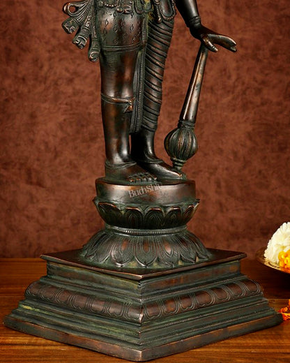 Brass Hari - Hara, Half Vishnu Half Shiva (Shankaranarayana) Statue | 21 inch - Budhshiv.com