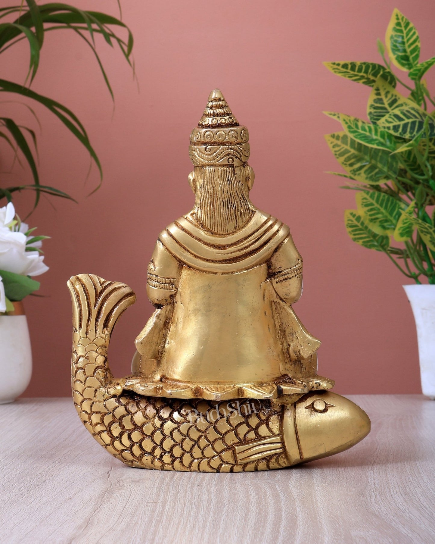 Brass Jhule Lal Sindhi God Idol – Jhoolelal Statue for Home Temple (7.5 Inches) - Budhshiv.com
