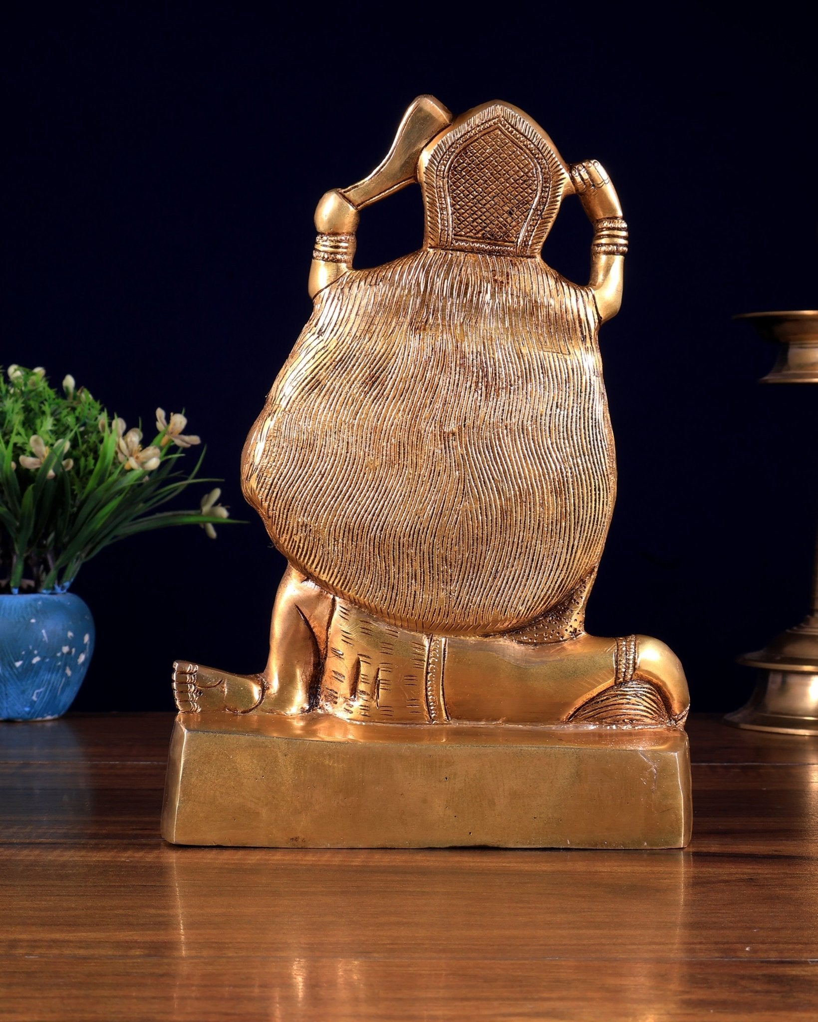 Brass Kali Ma Idol - 9.5 Inch - Budhshiv.com