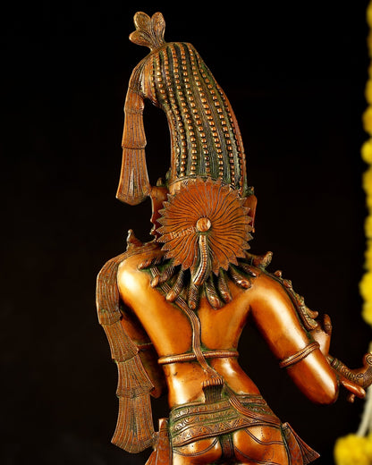 Brass Krishna kerala style Idol 36" - Budhshiv.com