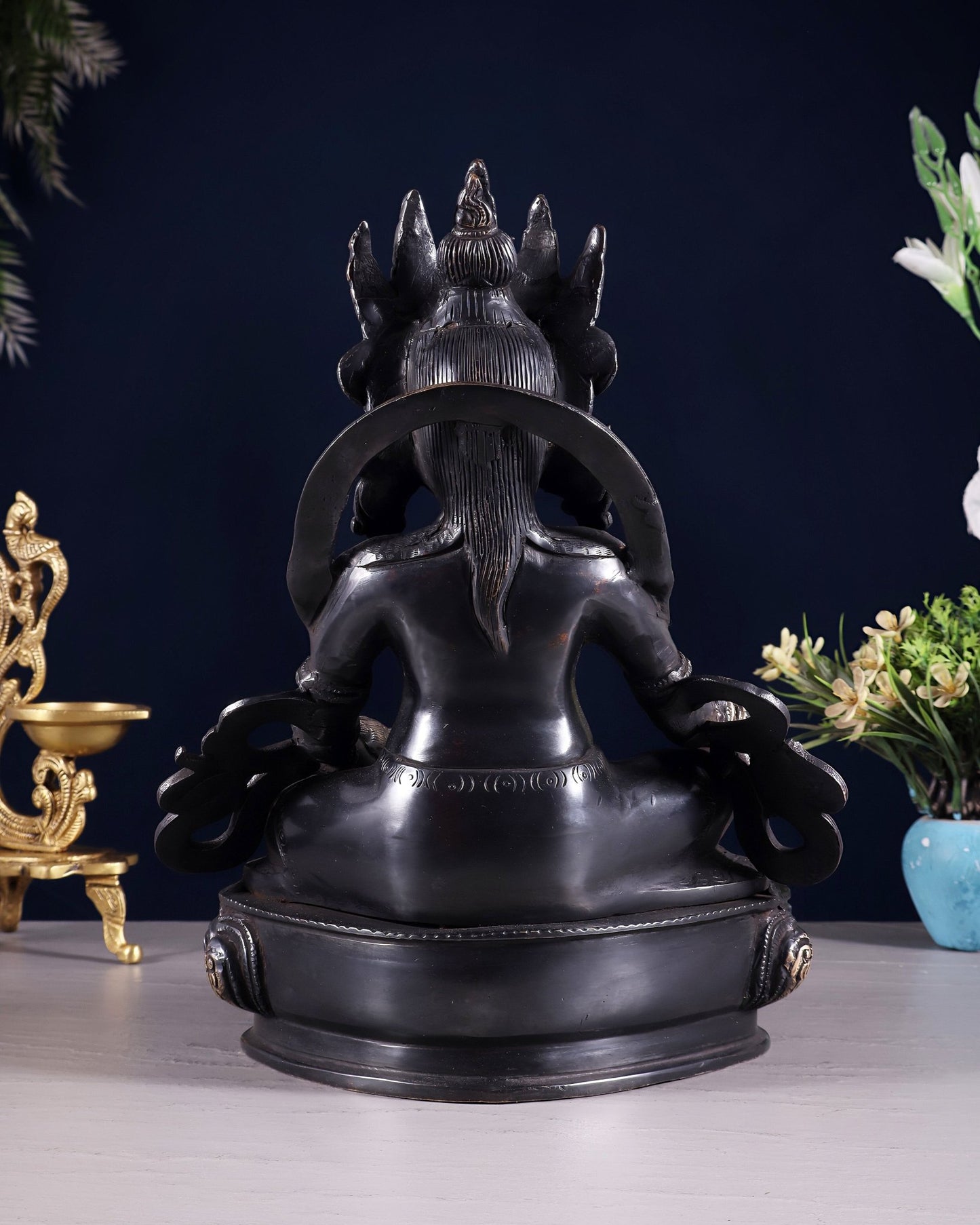 Brass Kuber Idol in Black Tone 12" - Budhshiv.com