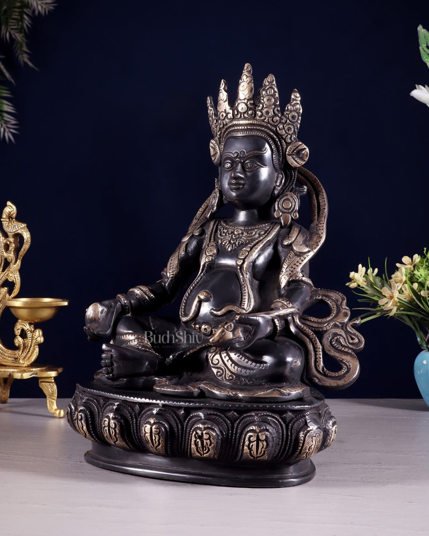 Brass Kuber Idol in Black Tone 12" - Budhshiv.com