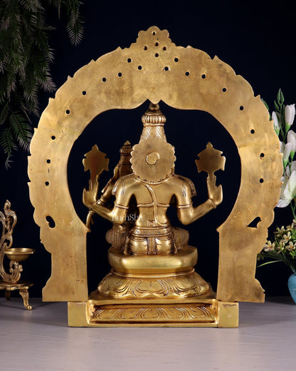 Brass Lakshmi Narasimha Swamy Majestic statue 19.5 inch - Budhshiv.com