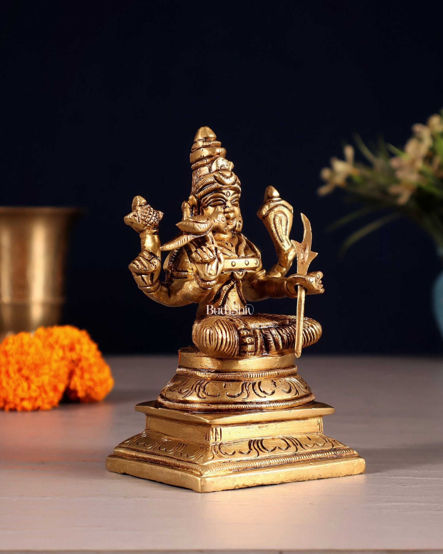 Brass Lalita Devi Idol – 4.5" - Budhshiv.com