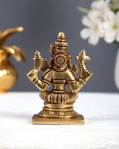 Brass Lalita Devi Rajarajeshwari Miniature Idol – Highly Detailed Tripura Sundari idol (2.8 Inches) - Budhshiv.com