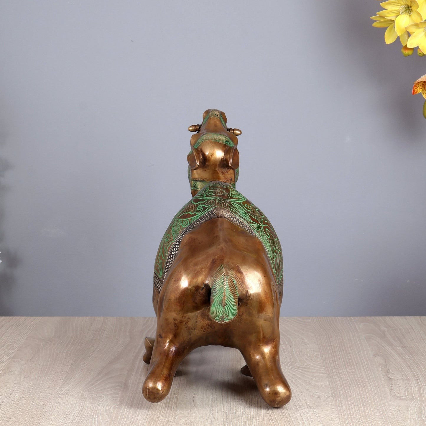 Brass Large Camel Sculpture – Vintage Tone | Majestic Vastu Approved Showpiece 28 inch - Budhshiv.com