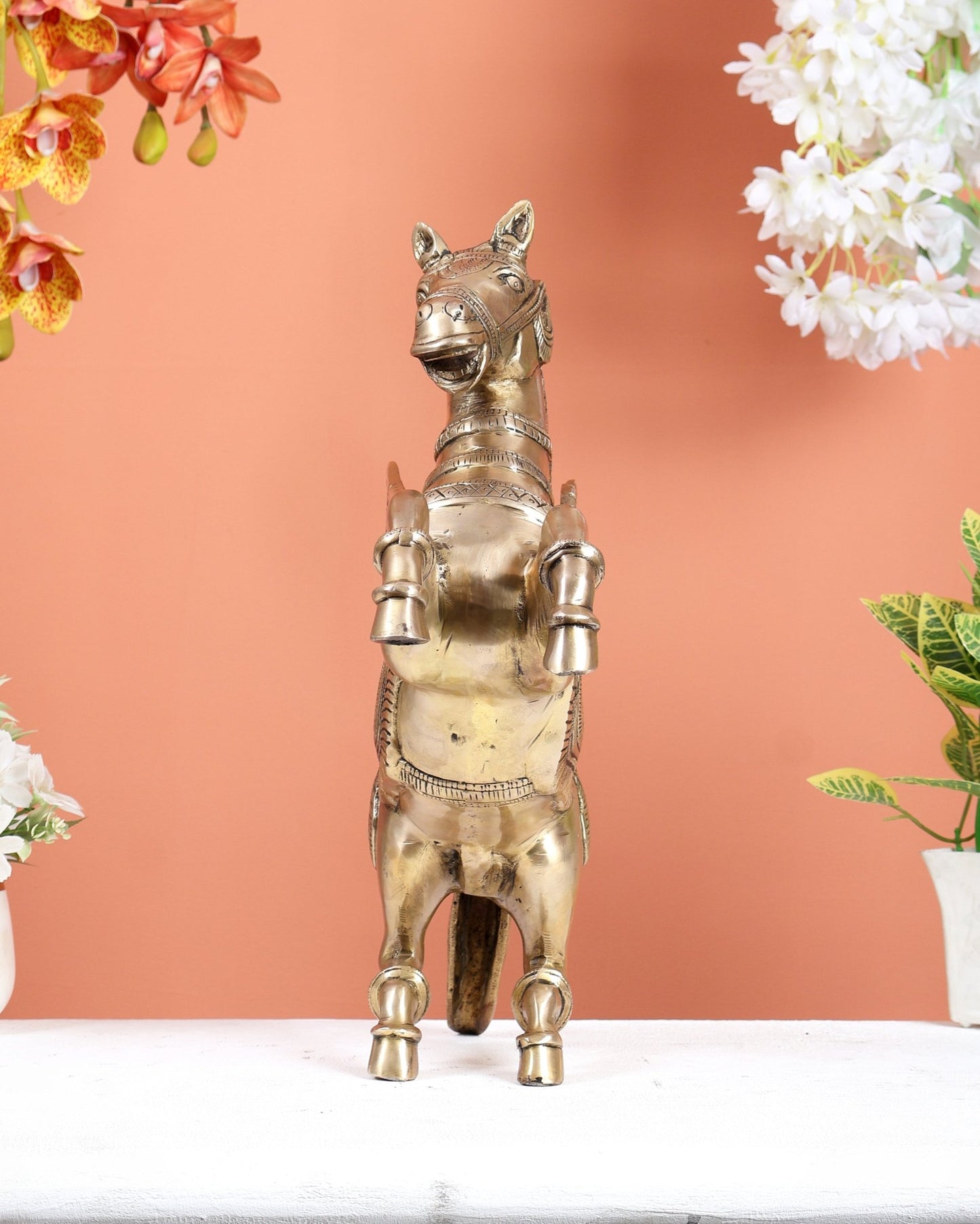 Brass large Flying Horse Pegasus Showpiece 12 inch large - Budhshiv.com