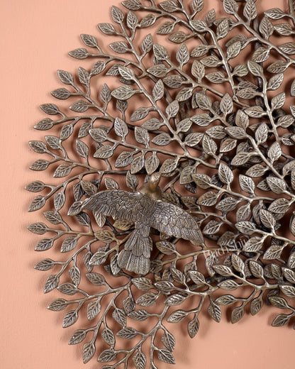 Brass Large Kalpavriksha Tree with Roots Wall Hanging – Handcrafted Tree of Life Wall Décor 34 inch - Budhshiv.com