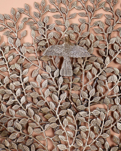 Brass Large Kalpavriksha Tree with Roots Wall Hanging – Handcrafted Tree of Life Wall Décor 34 inch - Budhshiv.com