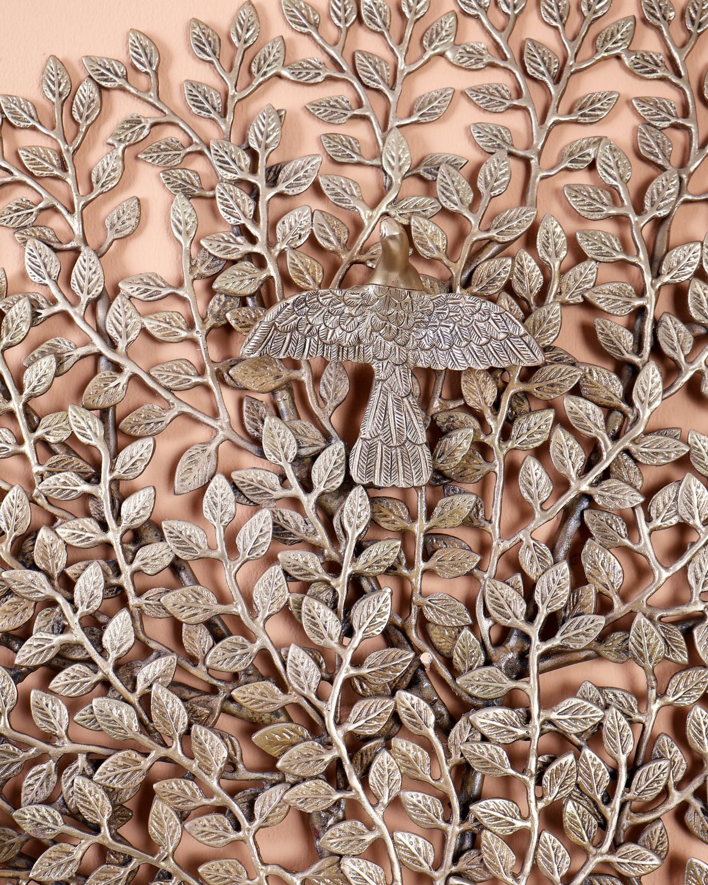 Brass Large Kalpavriksha Tree with Roots Wall Hanging – Handcrafted Tree of Life Wall Décor 34 inch - Budhshiv.com