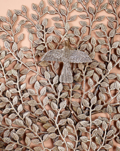 Brass Large Kalpavriksha Tree with Roots Wall Hanging – Handcrafted Tree of Life Wall Décor 34 inch - Budhshiv.com