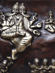 Brass Large Kamadhenu Cow with Calf – 53" - Budhshiv.com