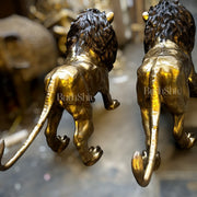 Brass Large Lion Sculpture - 48 Inch, Pair, 400 kg - Budhshiv.com