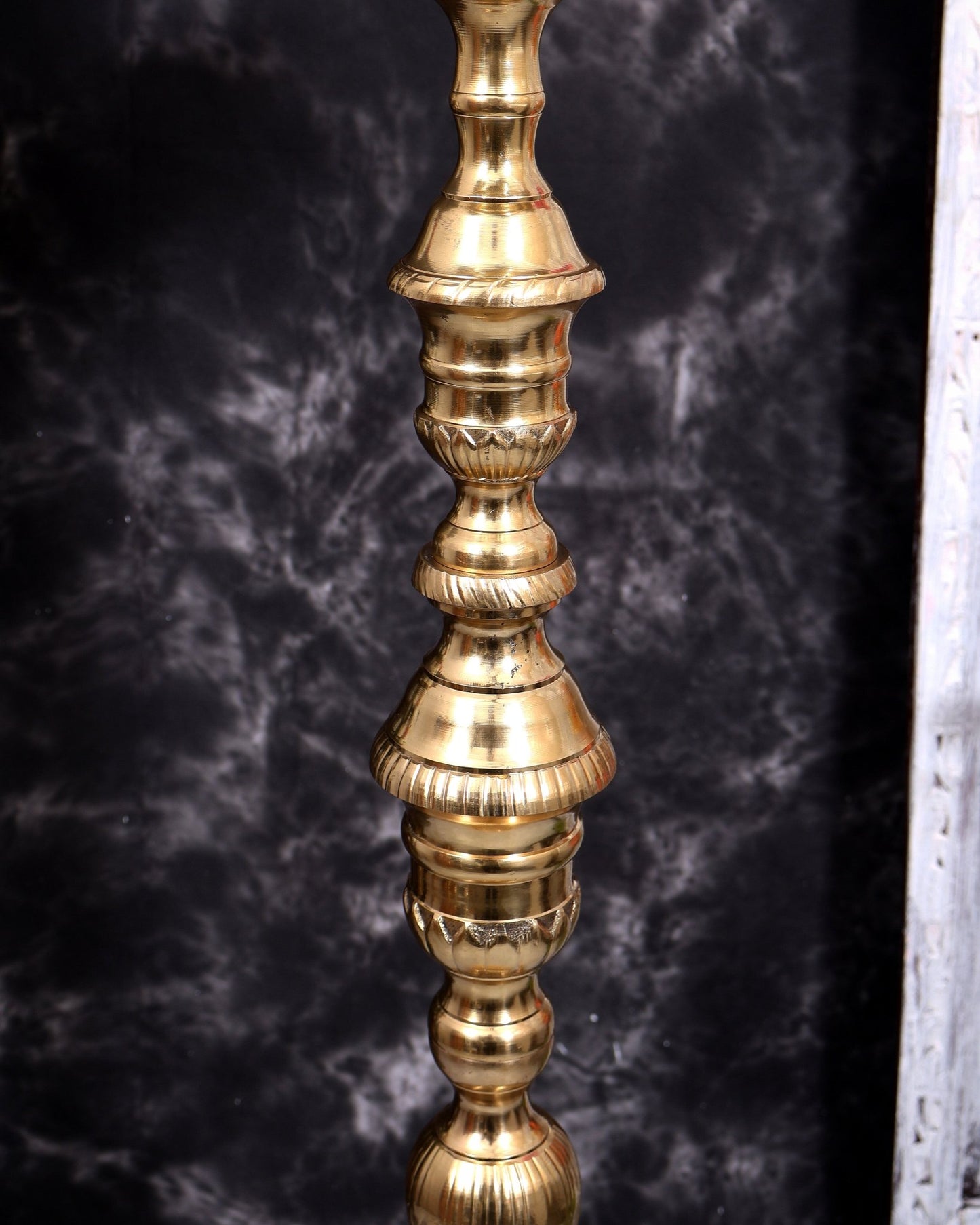 Brass Large Peacock Samai Inauguration Lamp (Pair) 51 inch - Budhshiv.com