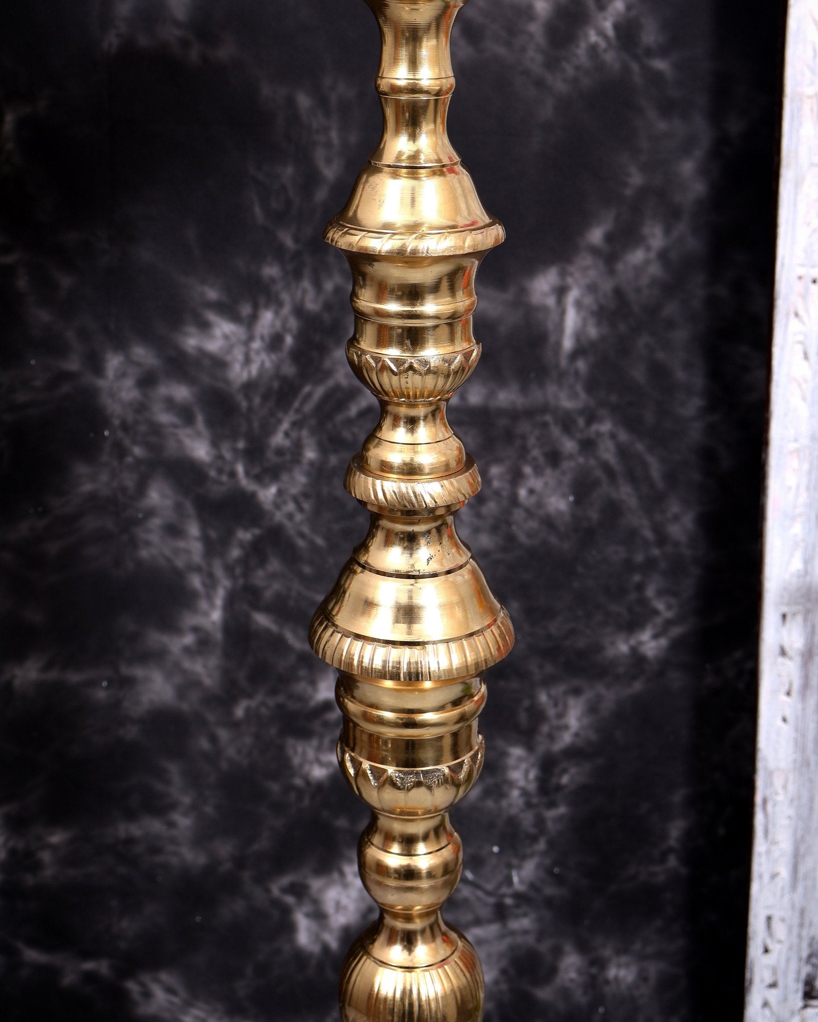 Brass Large Peacock Samai Inauguration Lamp (Pair) 51 inch - Budhshiv.com