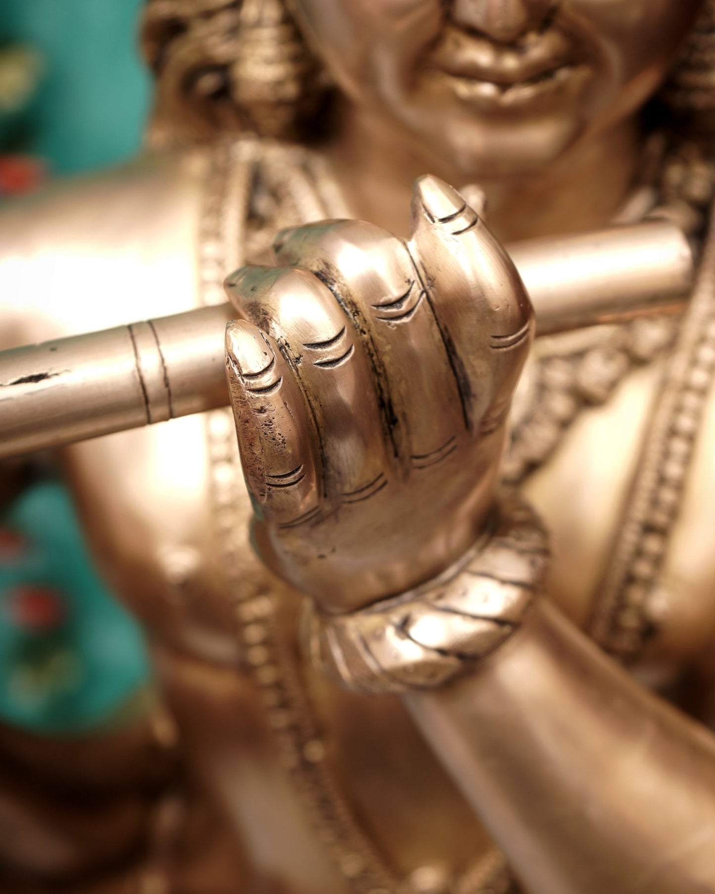 Brass Large Radha Krishna Statue Set 50.5 inch - Budhshiv.com