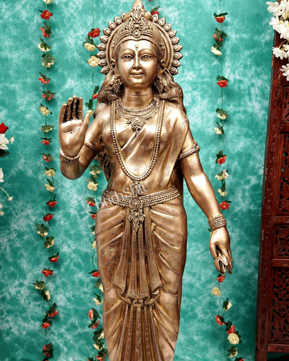 Brass Large Radha Krishna Statue Set 50.5 inch - Budhshiv.com