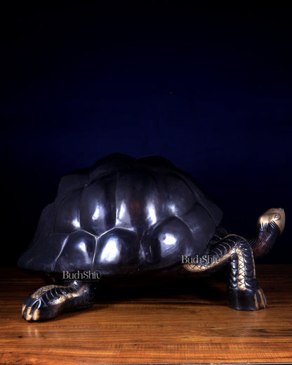 Brass Large Sea Turtle / Tortoise | Vastu Sculpture 28", 39 kg - Budhshiv.com