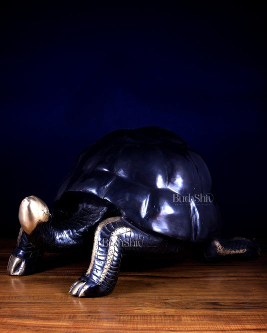 Brass Large Sea Turtle / Tortoise | Vastu Sculpture 28", 39 kg - Budhshiv.com