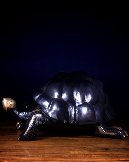 Brass Large Sea Turtle / Tortoise | Vastu Sculpture 28", 39 kg - Budhshiv.com