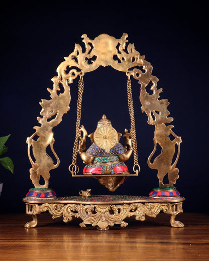 Brass Lord Ganesha Swing - 18 Inch - Budhshiv.com