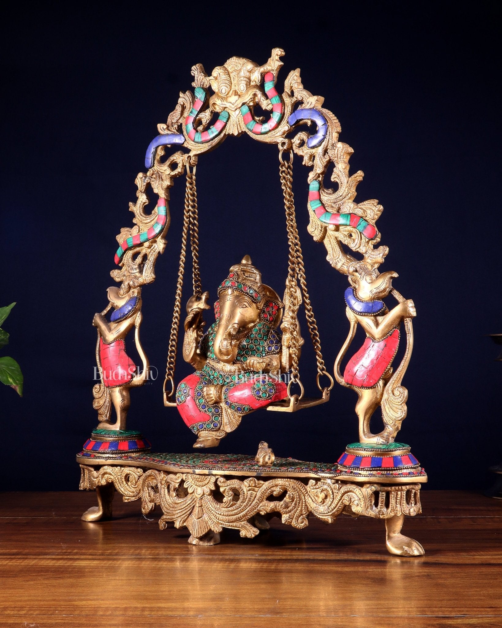 Brass Lord Ganesha Swing - 18 Inch - Budhshiv.com