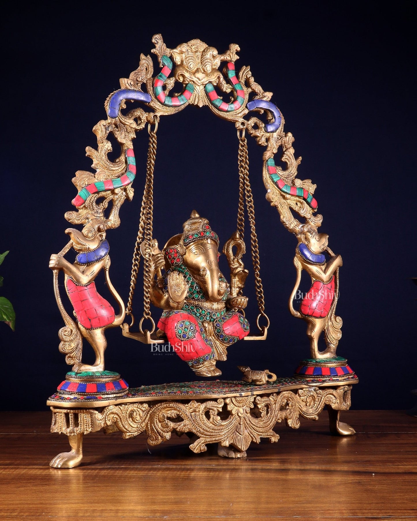 Brass Lord Ganesha Swing - 18 Inch - Budhshiv.com